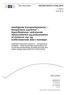 DANSK DS/CEN ISO/TS 17425
