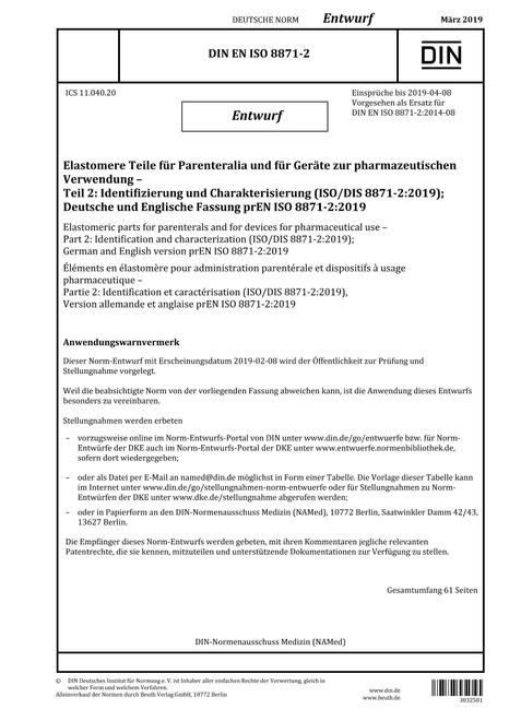 DIN EN ISO 8871-2 - DRAFT