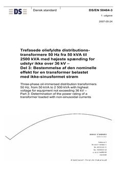 DANSK DS/EN 50464-3