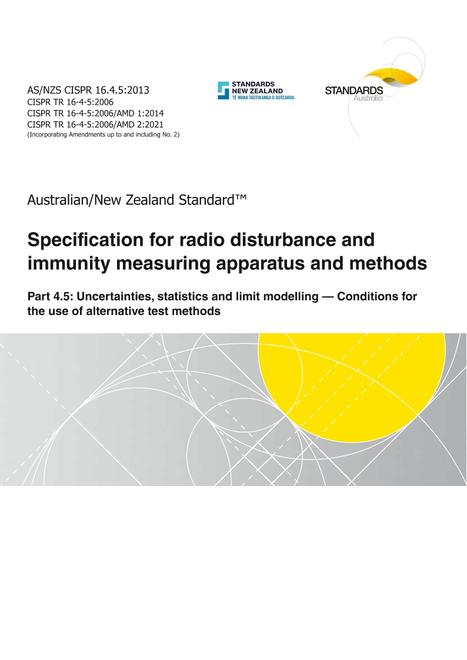 AS/NZS CISPR 16.4.5:2013