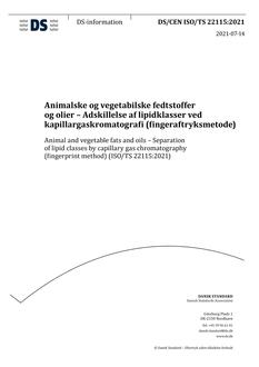 DANSK DS/CEN ISO/TS 22115