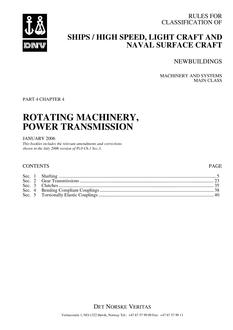 DNV DNV-RU-SHIPS/HSLC PART 4 CHAPTER 4