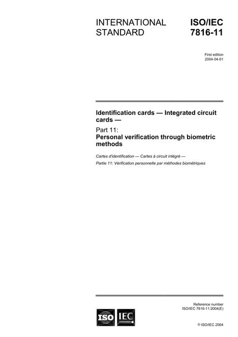 ISO/IEC 7816-11:2004