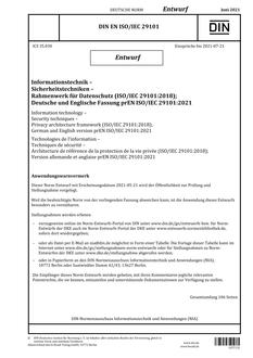 DIN EN ISO/IEC 29101 - DRAFT