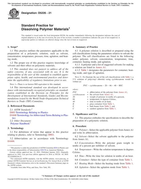 ASTM D5226-21