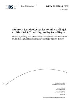 DANSK DS/EN ISO 20785-1