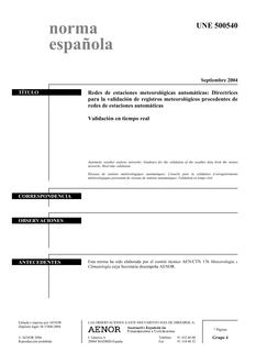 AENOR UNE 500540
