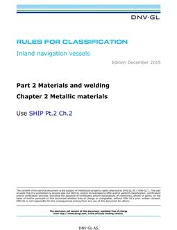 DNV DNVGL-RU-INV PART 2 CHAPTER 2