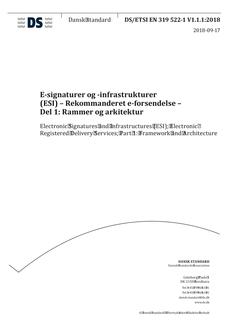 DANSK DS/ETSI EN 319 522-1 V1.1.1