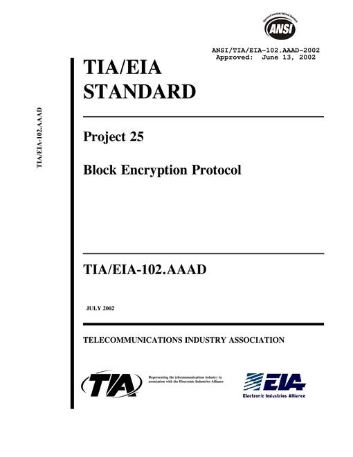 TIA ANSI/TIA/EIA-102.AAAD