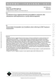 CEI CLC/TR 50713