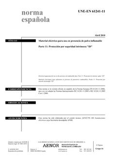 AENOR UNE-EN 61241-11