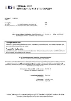 DANSK DSF/IEC 62443-2-4 ED. 1 - 65/545/CCDV