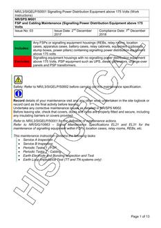 NR NR/L3/SIGELP/50001/SPS M001 ISSUE 3