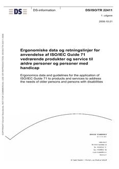 DANSK DS/ISO/TR 22411