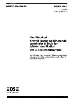 DANSK DS/EN 726-2