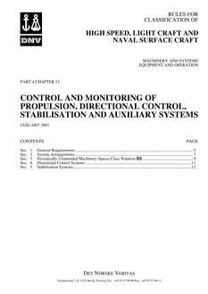 DNV DNV-RU-HSLC PART 4 CHAPTER 13