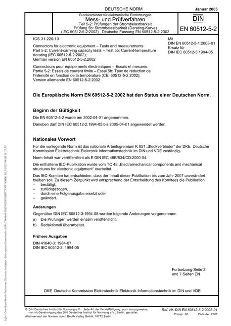 DIN EN 60512-5-2