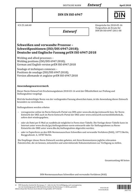 DIN EN ISO 6947 - DRAFT