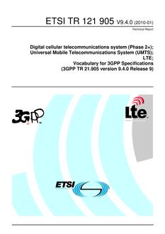 ETSI TR 121 905