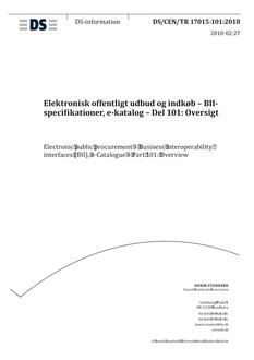 DANSK DS/CEN/TR 17015-101