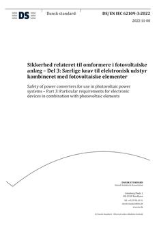 DANSK DS/EN IEC 62109-3