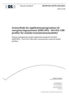 DANSK DS/EN IEC 61970-452
