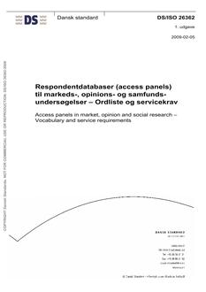 DANSK DS/ISO 26362