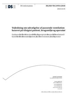 DANSK DS/ISO TR 21954