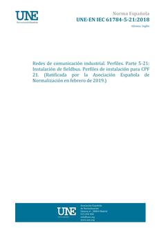 AENOR UNE-EN IEC 61784-5-21