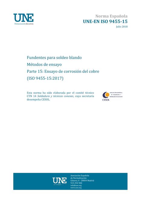 AENOR UNE-EN ISO 9455-15