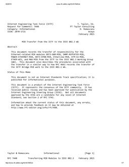 IETF RFC 7448