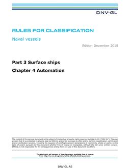 DNV DNVGL-RU-NAVAL PART 3 CHAPTER 4
