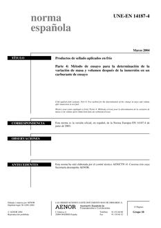 AENOR UNE-EN 14187-4