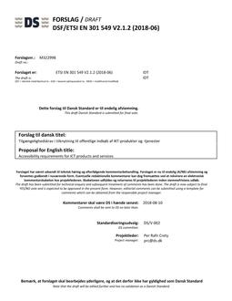 DANSK DSF/ETSI EN 301 549 V2.1.2 (2018-06)