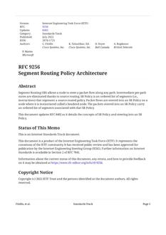 IETF RFC 9256