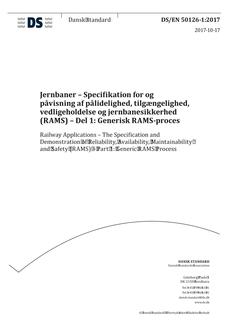 DANSK DS/EN 50126-1