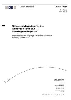 DANSK DS/EN 10254