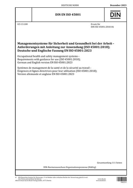 DIN EN ISO 45001