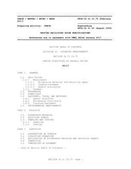 ARMY UFGS-32 01 16.75