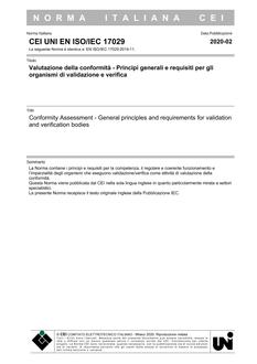 CEI UNI EN ISO/IEC 17029