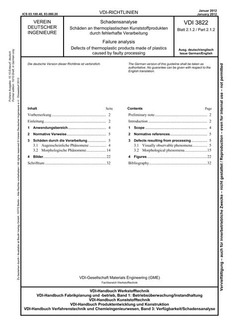 VDI VDI 3822 BLATT 2.1.2