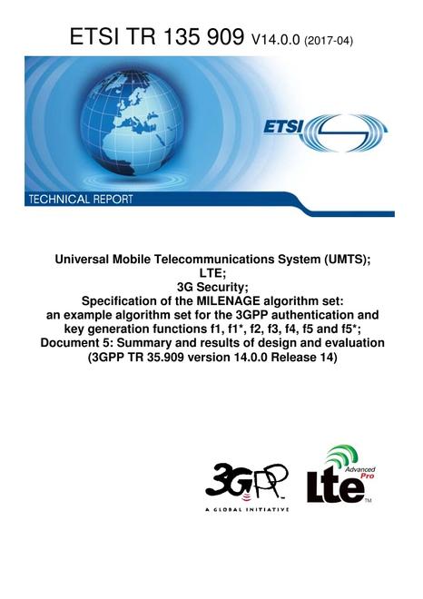 ETSI TR 135 909
