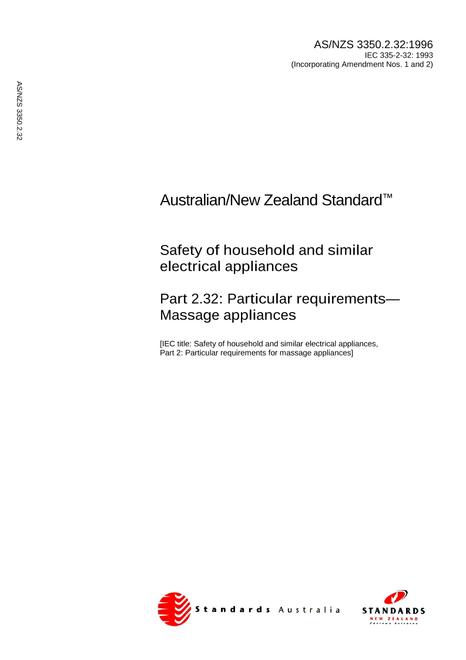 AS/NZS 3350.2.32:1996