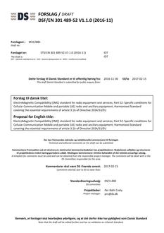 DANSK DSF/EN 301 489-52 V1.1.0 (2016-11)