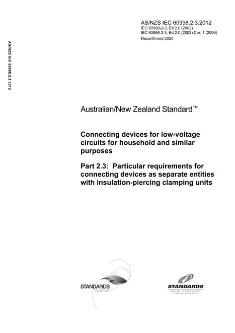 AS/NZS IEC 60998.2.3:2012