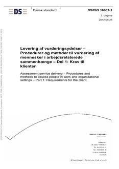 DANSK DS/ISO 10667-1