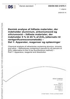 DANSK DS/EN ISO 21079-1
