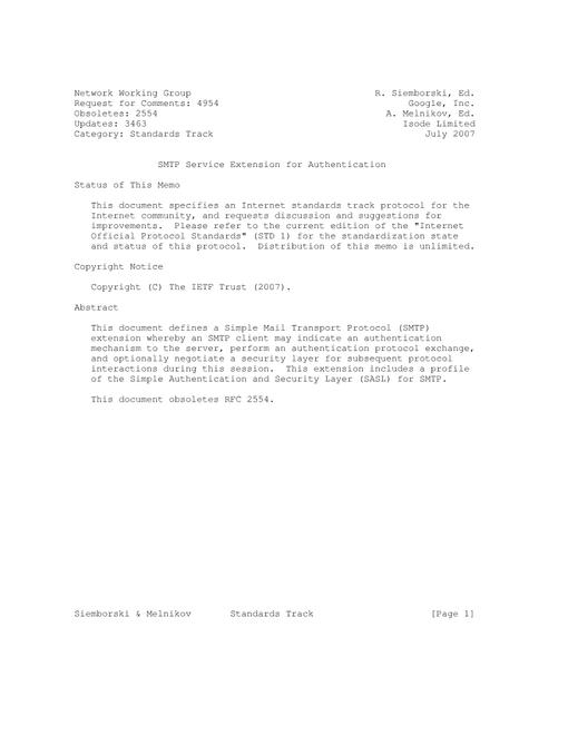 IETF RFC 4954
