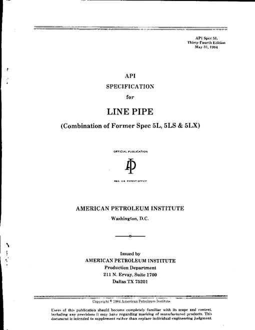 API Spec 5L